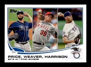 2013 Topps Matt Harrison / David Price / Jered Weaver   #95