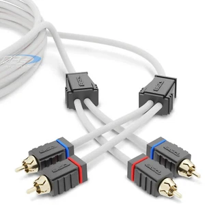 DS18 MOFCR-12FT 12 Fuß Marine Grade 2-Kanal RCA-Kabel 2 Kanal 100 % OFC verzinnter Draht - Bild 1 von 6