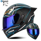 DOT Bluetooth Flip Up Motorcycle Helmets Dual LENS FULL FACE Modular Helmets
