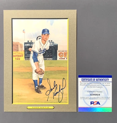 Sandy Koufax Autograph Perez Steele Great Moments #16 PSA DNA - Image 1 of 2