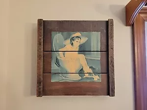 Vintage Gloria Ranck Auszeit Mädchen Töpfchen Badezimmer Kunstdruck rustikales Holzdekor LESEN  - Bild 1 von 24