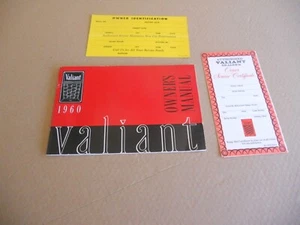 NOS Original 1960 Valiant Operating Instructions Owners Manual - Bild 1 von 5