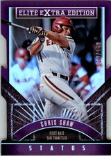 2015 Elite Extra Edition Status Purple Die Cut #32 Chris Shaw /150