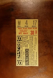 Gene Autry's LA Angels Play Inaugural Franchise Gm in Wash 1961 Senators Ticket - Picture 1 of 17