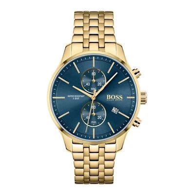 HUGO BOSS MENS ASSOCIATE WATCH HB1513841 BLUE DIAL - WARRANTY - RRP 399.00 - image 1 of 2