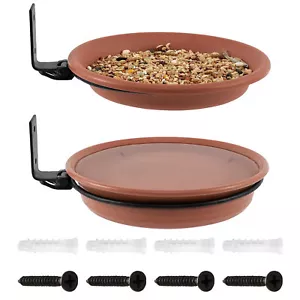 Tree Hanging Bird Feeder Bowl Tree Mounted Bird Bath Spa W/ 2pcs Bird Trays - Picture 1 of 11