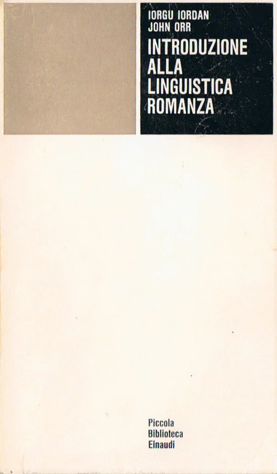 Iorgu Iordan - Diseño Orr Introducción Alla Lingüística Romanza - Einaudi 1973 - Imagen 1 de 1