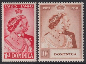 Dominica - 1948 Silver Wedding Set SG 112/13 MLH Cv £ 25 [E6441] - Imagen 1 de 2