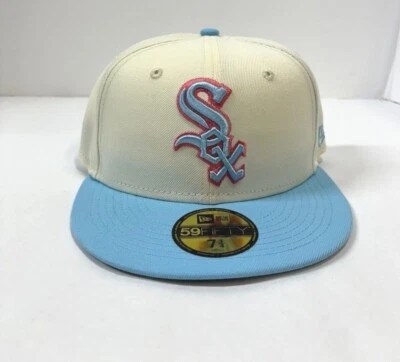 Chicago White Sox MLB NE Color Pack Fitted Hat~ Cream/Light Blue - Image 1 of 4
