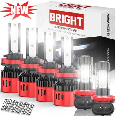 Combo For Infiniti EX35 2008-2010 2011 2012 LED Headlight Fog Light Bulb 6K Qty6 - Image 1 of 4