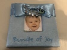 NEW BLUE BABY FRAME W/ SATIN BOW- BUNDLE OF JOY BY MUDPIE