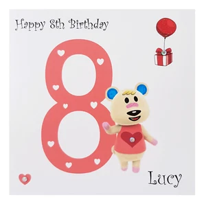 PERSONALISED ANIMAL CROSSING BIRTHDAY CARD Girls Daughter Boys Son Nintendo - Picture 1 of 6