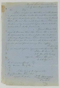 [WHALING] Secretarial Copy of a Letter by David Glasgow Farragut. 1855 - Bild 1 von 1