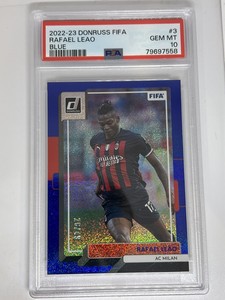 2022 Donruss Optic Rafael Leao Blue /49 Prizm PSA 10 Pop 3