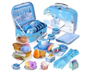 Magic4U Fairy Tale Princess Tea Set Toy for Girl Tin Teapot Dessert Toy 42PCS - Picture 1 of 8