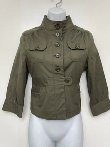 Old Navy Utility Feldjacke Canvas Army grün Taschen Damen XS B15 - Bild 1 von 9