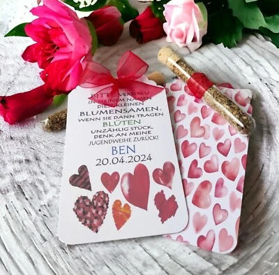 Blumensamen-Anhänger Personalizada, Regalo para Boda, Bautizo,Comunión - Imagen 1 de 4