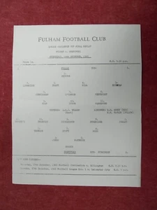 FULHAM v BRENTFORD | 1966/1967 | LONDON CUP FINAL REPLAY | 14 DEC 1966 FREE P&P - Picture 1 of 2