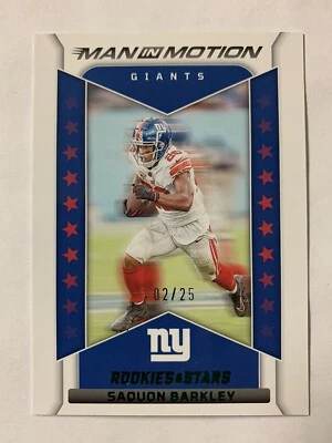 Saquon Barkley 2022 Panini Rookies & Stars Green Man in Motion Insert /25 #MM-10 - Image 1 of 2