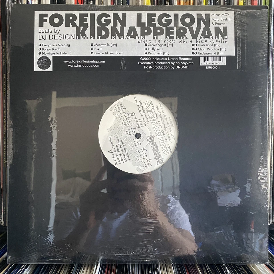 FOREIGN LEGION - KIDNAPPERVAN (INSTRUMENTALS) (VINYL 2LP) 2000  RARE!! DJ DESIGN - Image 1 of 1