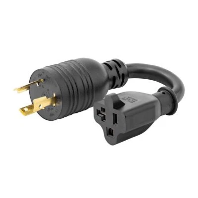 StarTech K31D-2U00-POWER-CORD 6In Heavy Duty Power Cord L5-20P to 5-20R Black - Image 1 of 4