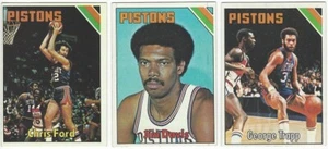 6 1975-76 TOPPS BASKETBALL DETROIT PISTONS CARDS (FORD/DAVIS+++) - Picture 1 of 1