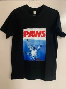 CAT Jaws spoof PAWS New 100% Cotton ALL sizes - Picture 1 of 2