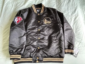 NWT STARTER GOLDEN STATE WARRIORS 75TH JACKET RAKUTEN MEN SIZE 2XL curry rare - Picture 1 of 9