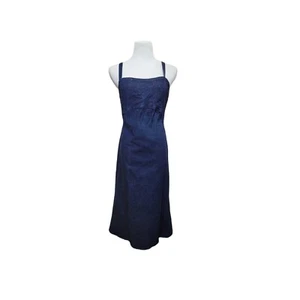 Women’s Handmade Size M L Dress Denim Bib Overall Jumper Blue Sparkle Sleeveless - Picture 1 of 4