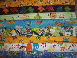 DSCHUNGEL Safari ZOO Tier NEUHEIT Baumwolle Decke STOFF U-Auswahl siehe Info 1/2 Yd BTHY - Bild 1 von 22