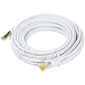 Goobay RJ45 Patchkabel CAT 6A S/FTP (PiMF), 500 MHz mit CAT 7 Rohkabel, weiß - Bild 1 von 10