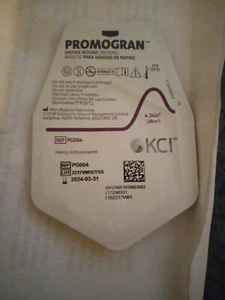 PROMOGRAN MATRIX Collagen Wound Ulcer Dressing 4.34" Sq Systagenix. ONE PATCH