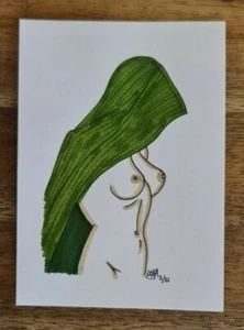 Original hand drawn Art sketch drawing custom comic fan - UNCLOAKED - by Artist - Picture 1 of 4