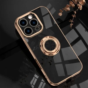 Funda protectora con soporte para anillo de dedo a prueba de golpes para iPhone 16 15 Pro Max 14 13 12 11 - Imagen 1 de 21