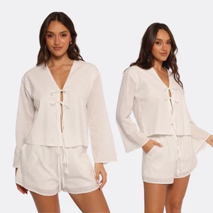 Petal & Pup Flynn Short Set White Size XL NWT Sold Out Top & Shorts $89 - Picture 1 of 6