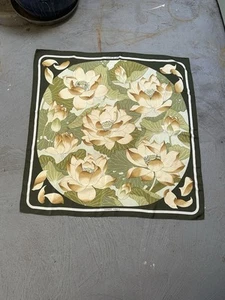 Vintage Made In France Hermes Paris Fleurs De Lotus 100% Silk Large Scarf - Picture 1 of 9