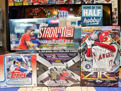 Texas Rangers Hobby Box BREAK 22-25 MLB 1/2 Stadium Club 1/4 Topps Fire - Image 1 of 4