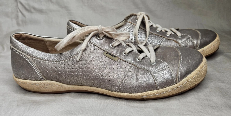 Josef Seibel Comfort Shoes Sneakers Womens US 10 - 10.5 EUR 41 Silver Metallic - Image 1 of 4