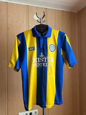 LEEDS UNITED 1993 1994 AWAY FOOTBALL SOCCER SHIRT JERSEY ASICS VINTAGE MENS M - Image 1 of 4