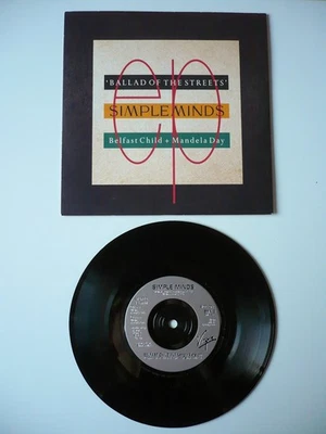 Simple Minds Ballad Of The Streets Belfast Child Mandela Day 7" Vinyl Single EXC - Image 1 of 4