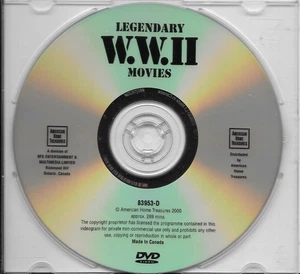 Legendary WWII Triple Feature Standard Edition 2002 DVD Like New DISC ONLY - Imagen 1 de 3