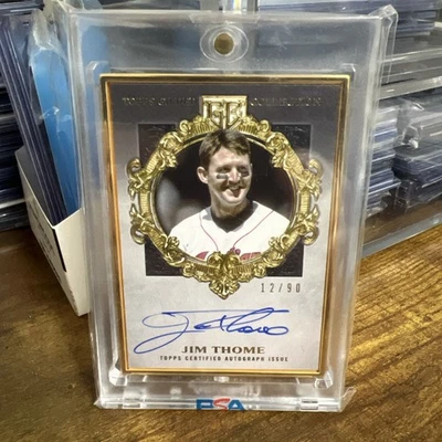 Topps 2022 marco dorado en tarjeta automática Jim Thome Salón de la fama 12/90 $$ Foto 1 de 2