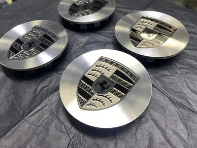 Set of 4 Porsche Tutbonit Wheel Centre Caps 76mm. 9Y0601149M. - Image 1 of 4