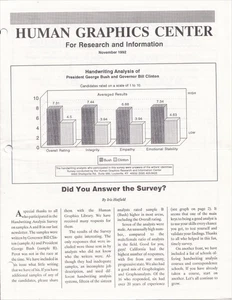 Human Graphics Center (Bush vs Clinton Graphoanalysis) - Picture 1 of 4