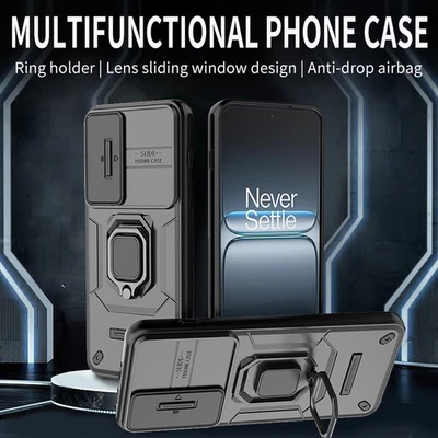 For OnePlus Nord 5, Phone Case Slide Camera Hybrid Armor Magnetic Stand Cover - Image 1 of 4
