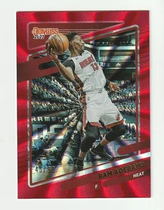 2021-22 Donruss Red Holo Laser #154 Bam Adebayo card, Miami Heat #/99 - Foto 1 di 2
