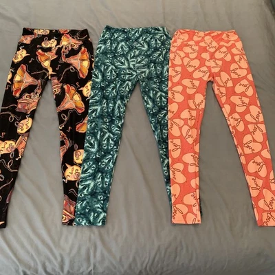 LuLaRoe Leggings Mujer Talla Única Música Lobo Amor Corazón Estampado Conjunto Lote Pantalones Suaves Foto 1 de 4