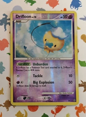 Pokemon TCG Drifloon SH1 Stormfront Reverse Holo Shiny English 2008  - Image 1 of 4