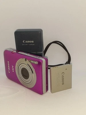 Canon IXY 210F PowerShot ELPH 100  IXUS 115 HS Pink 12.1MP Digital Camera [Exc] - Image 1 of 4