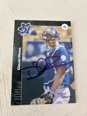 David Ross 2002 Las Vegas Aviators Dodgers Cubs Braves Sox Minor Card Signed RC - Image 1 of 2